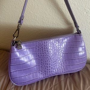 JW PEI Women's Eva Shoulder Handbag - Purple Croc